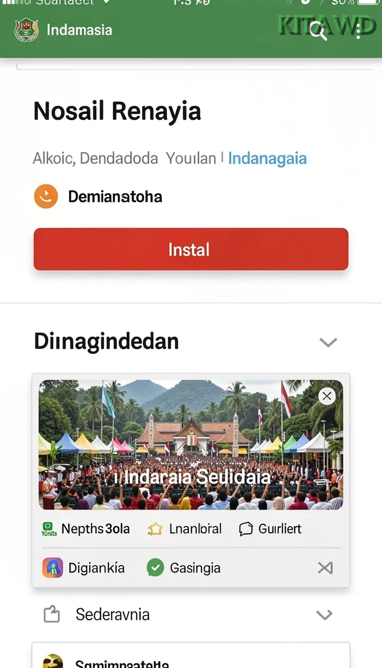 Cuplikan layar 4P4P — menu navigasi